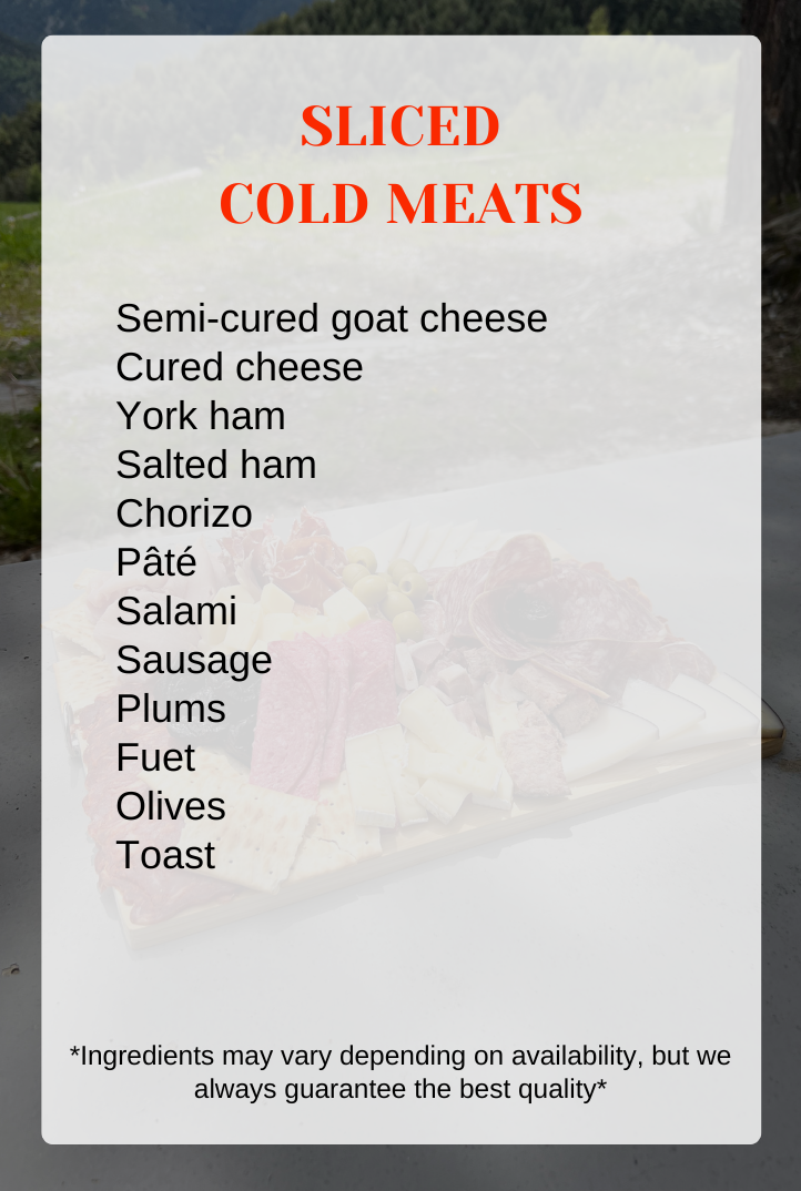 Tabla de embutidos y quesos variados con productos gourmet, ideal para compartir, preparada con calidad por tu carnicería en Andorra.